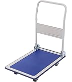 アイリスプラザ 台車 折りたたみ ブルー 耐荷重 300㎏ スチール製 SLD-H001BL アイリスプラザ 台車 折りたたみ スチール製 SLD-H001BL